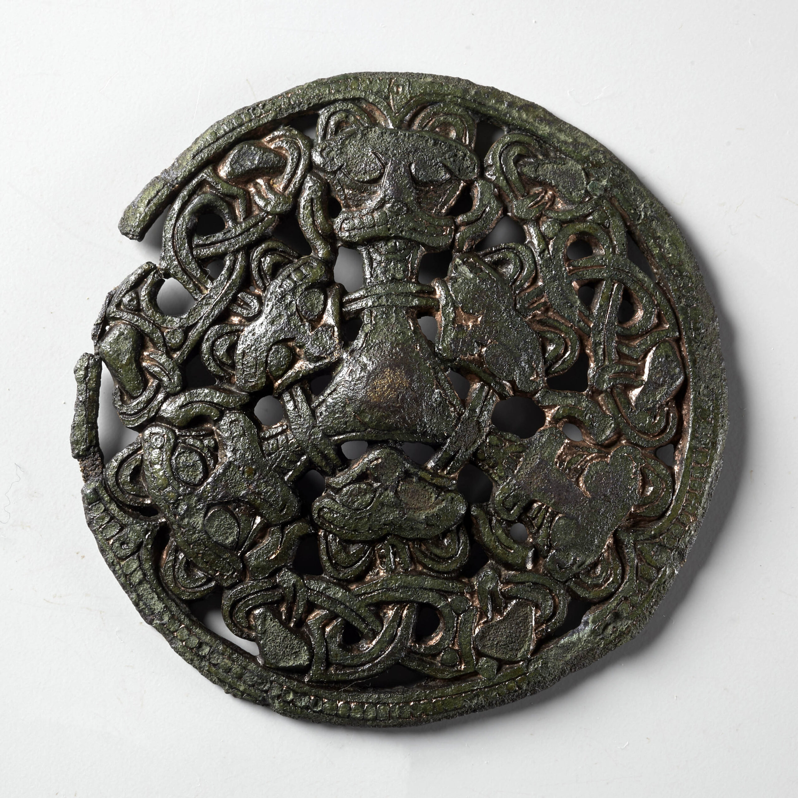 Round Brooch. Bjølstad, Innlandet, Norway. Kulturhistorisk Museum, Oslo, C23005. Photo: Kirsten Helgeland (CC BY).