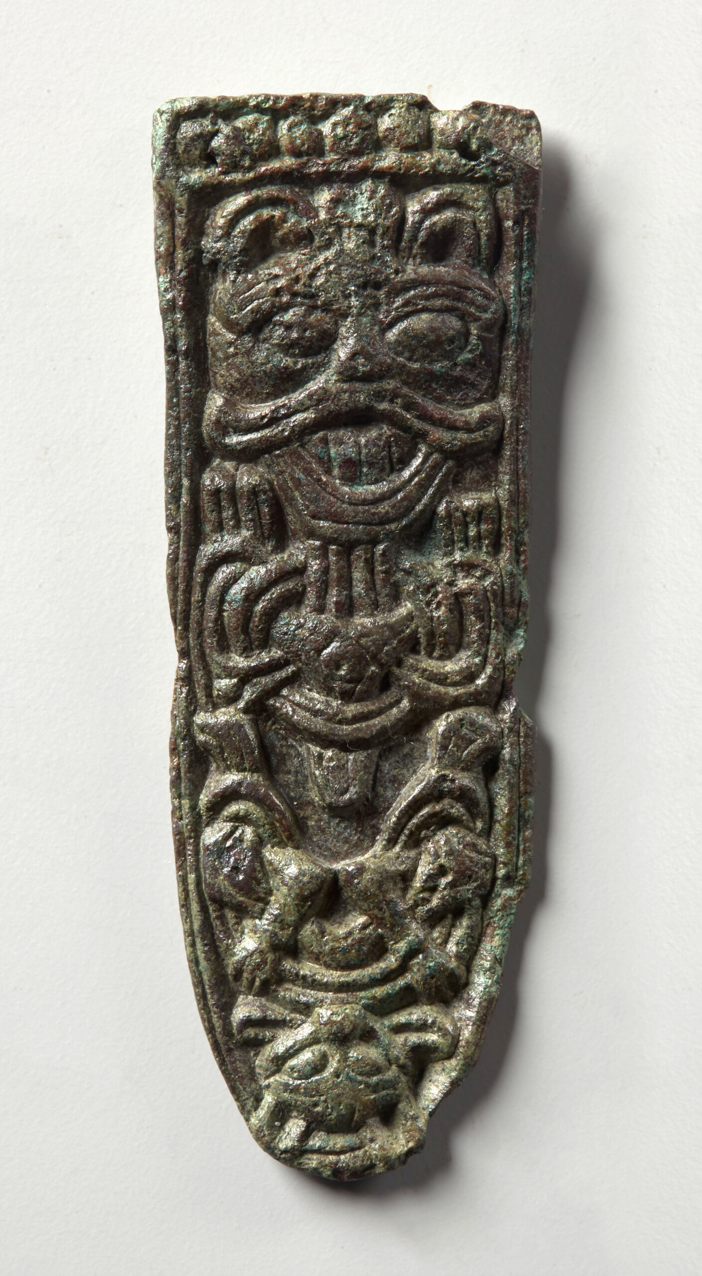 Strap End. Var Store, Vestfold, Norway. Kulturhistorisk Museum, Oslo, C14296. Photo: Kirsten Helgeland (CC BY).