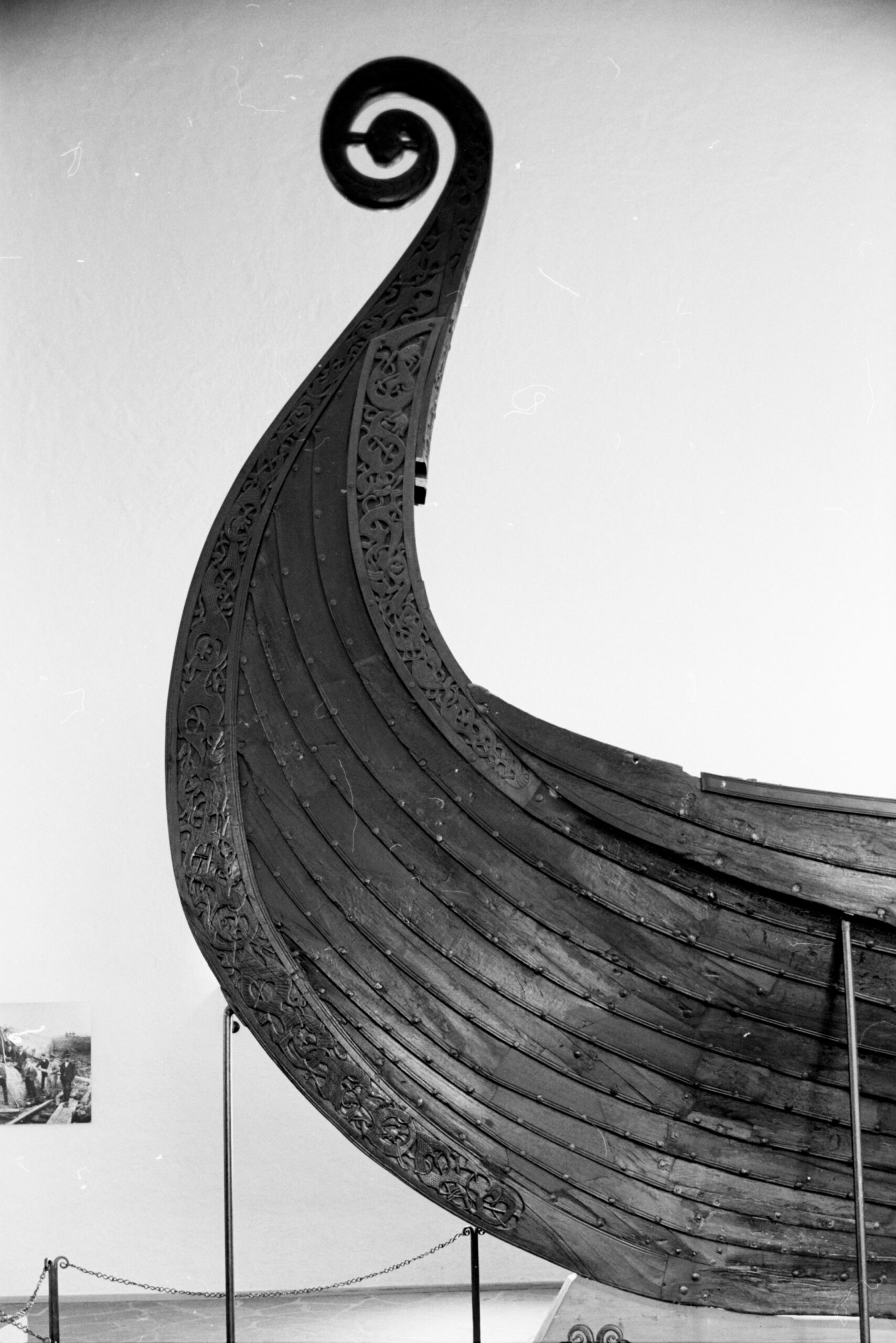 Oseberg Ship. Oseberg, Vestfold, Norway. Kulturhistorisk Museum, Oslo, C55000/1, C55000/2.1, C55000/31, C55000/35, C55000/106. Photo: Ann Christine Eek (CC BY-SA).