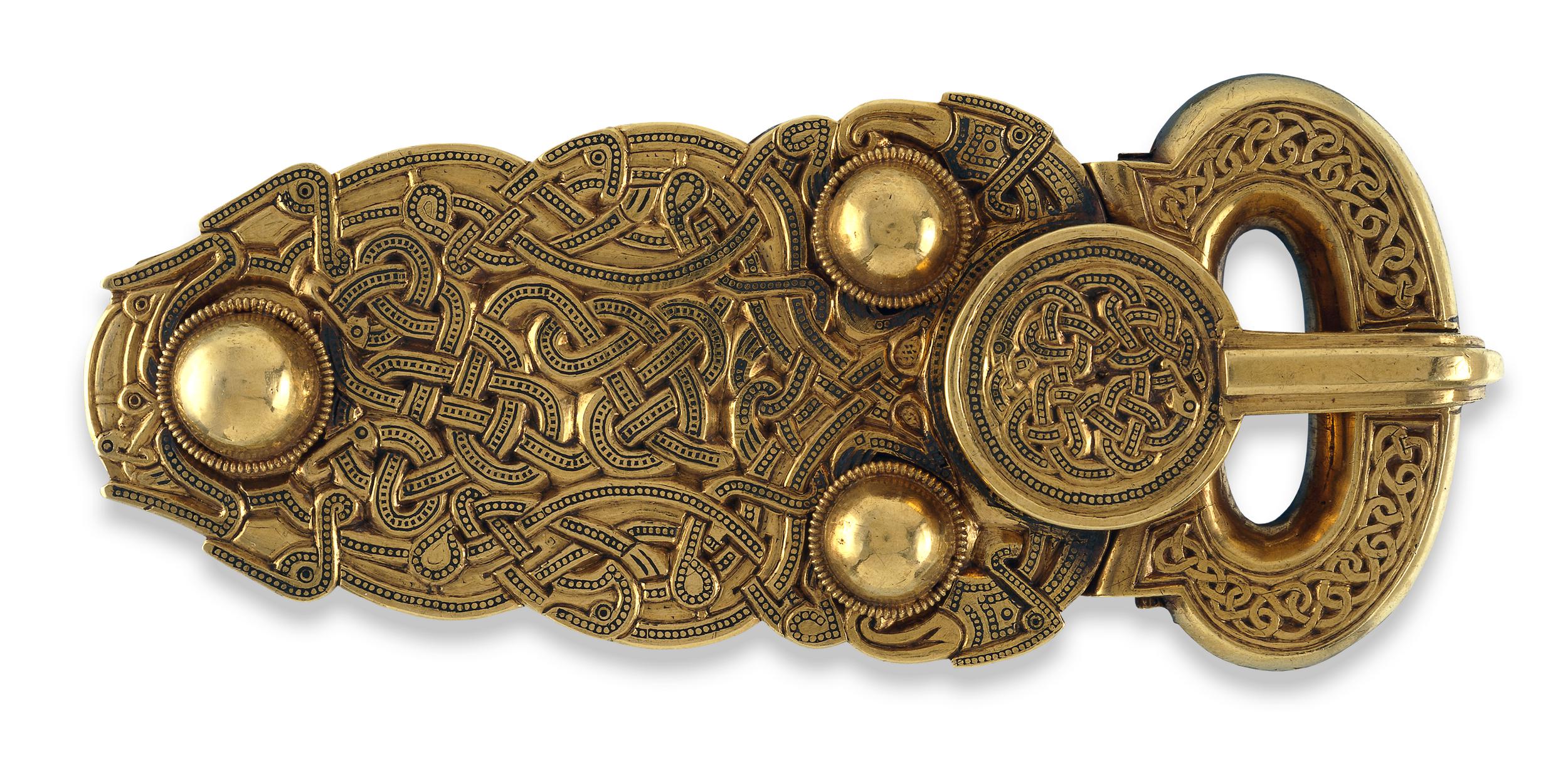 Belt Buckle. Sutton Hoo, Suffolk, England. The British Museum, London, 1939,1010.1. Photo: © The Trustees of the British Museum (CC BY-NC-SA).