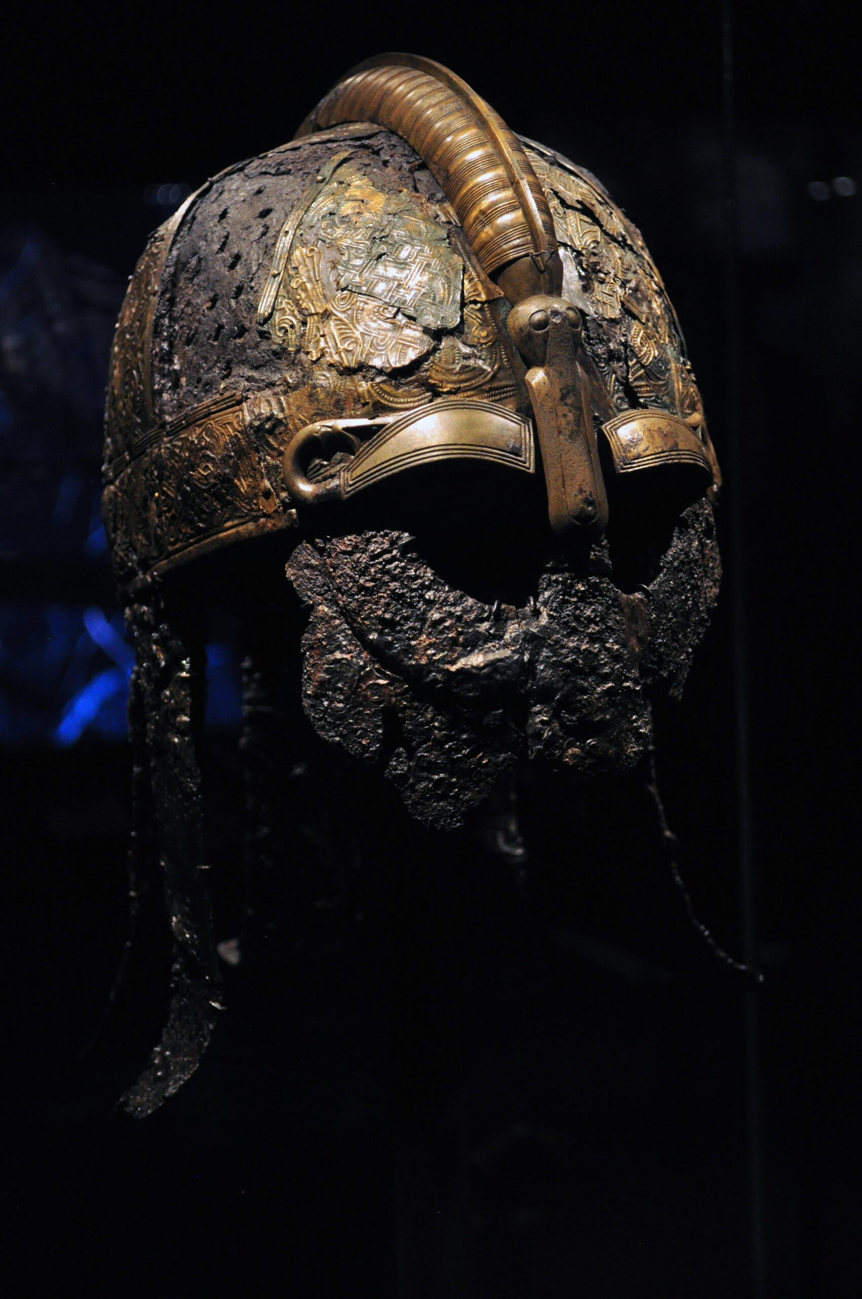 Helmet. Valsgärde, Uppland, Sweden. Historiska Museet, Stockholm. Photo: Joe Mabel (CC BY-SA).