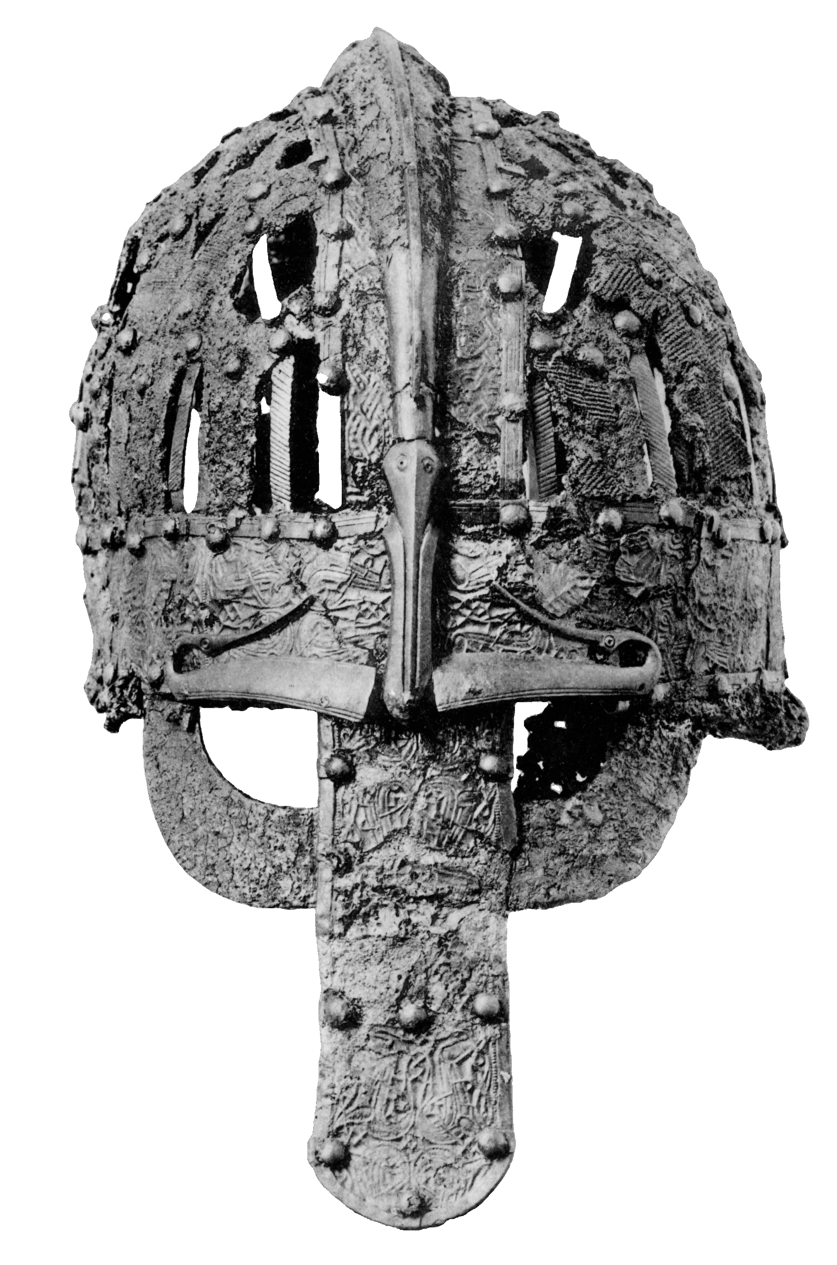 Helmet. Valsgärde, Uppland, Sweden. Historiska Museet, Stockholm. Photo: Greta Arwidsson (Public Domain).