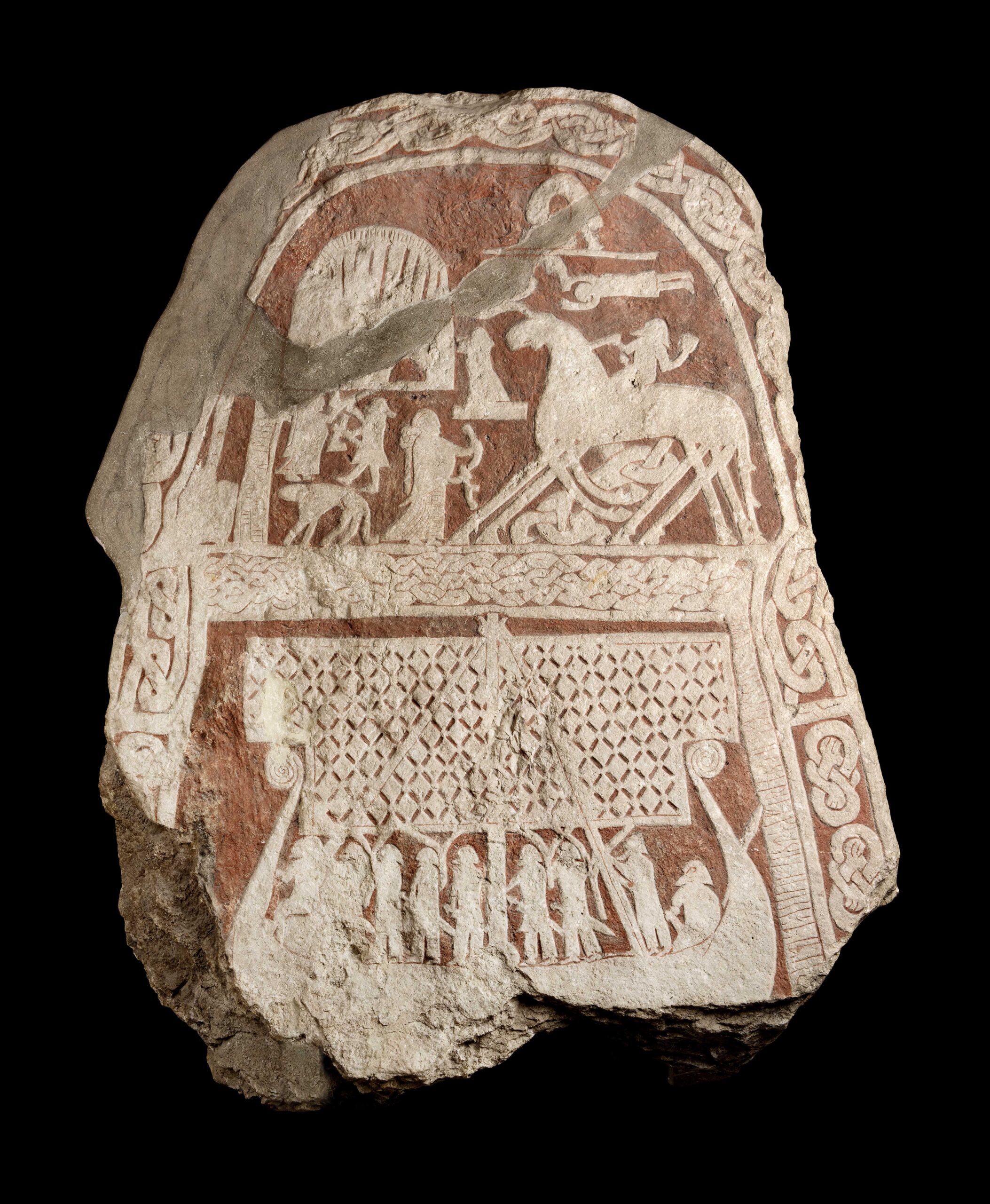 Picture Stone. Tjängvide, Gotland, Sweden. Historiska Museet, Stockholm, 108203. Photo: Ola Myrin, Historiska Museet (CC BY).