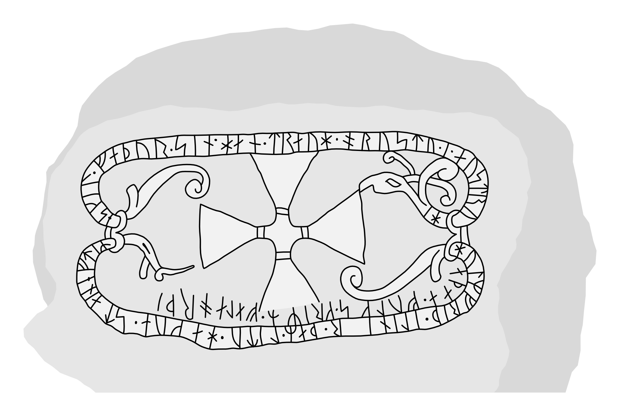 Runestone Sö 126. Illustration: Jonas Lau Markussen (CC BY).