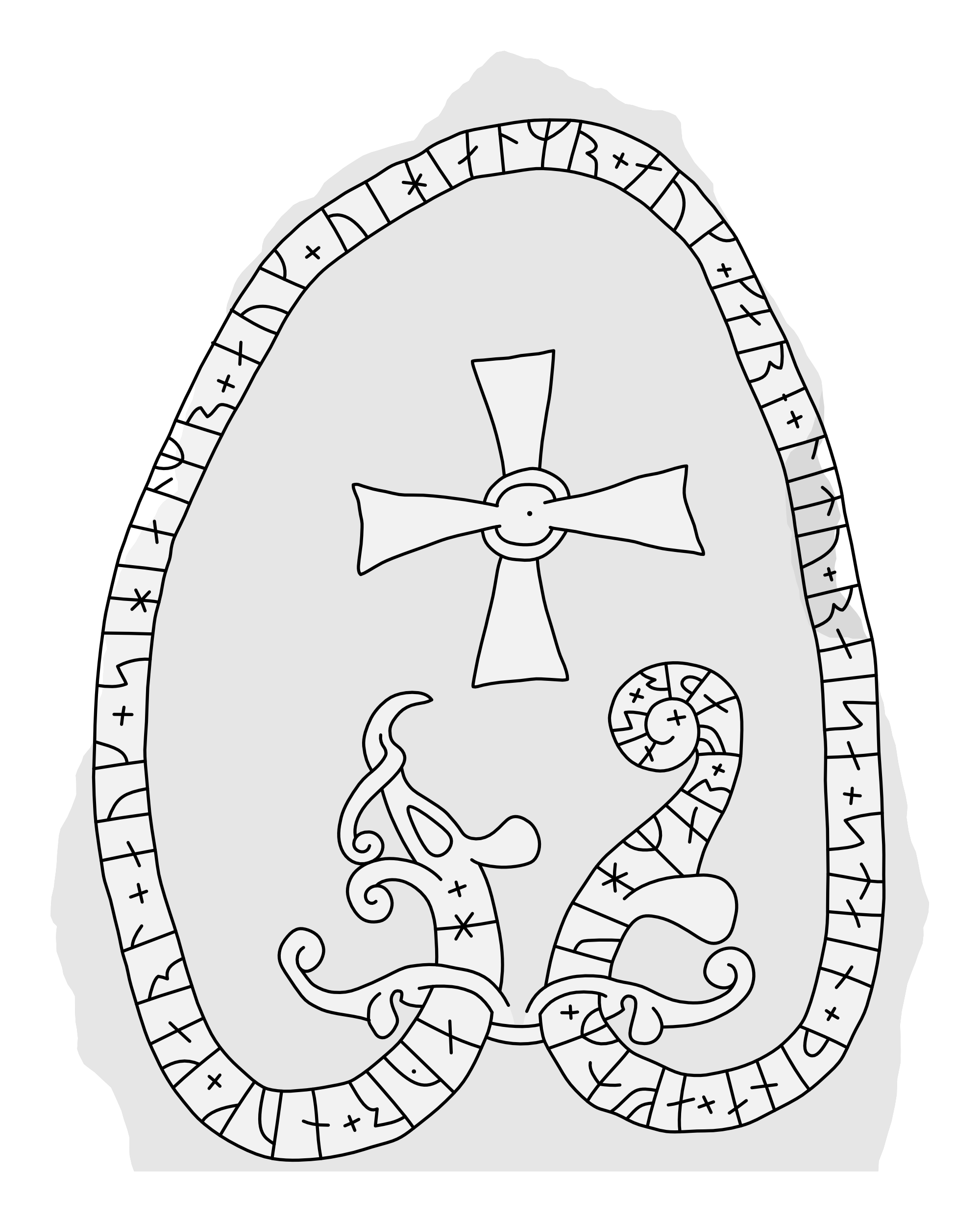 Runestone Sö 298. Illustration: Jonas Lau Markussen (CC BY).