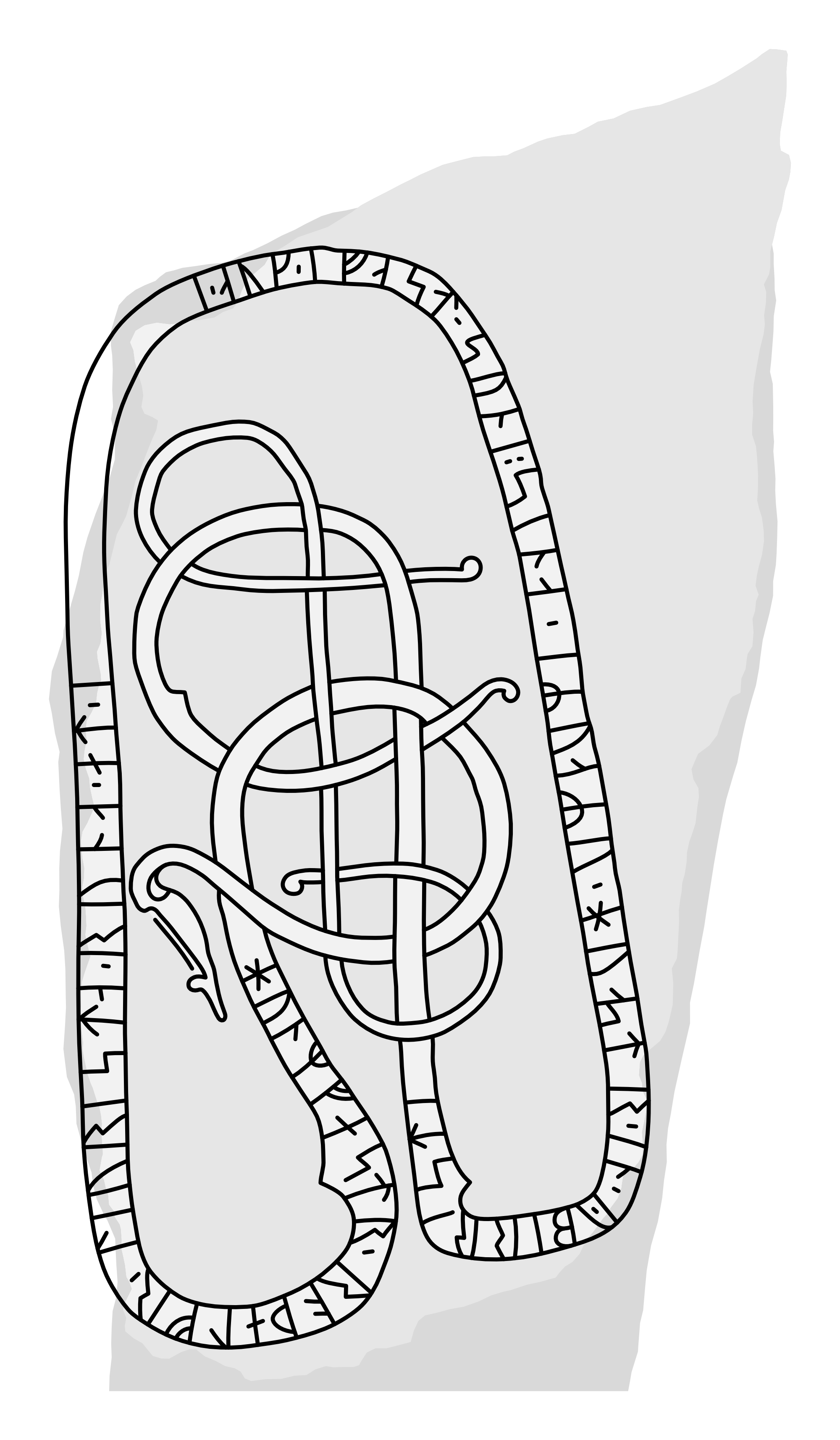 Runestone Sö 308. Illustration: Jonas Lau Markussen (CC BY).