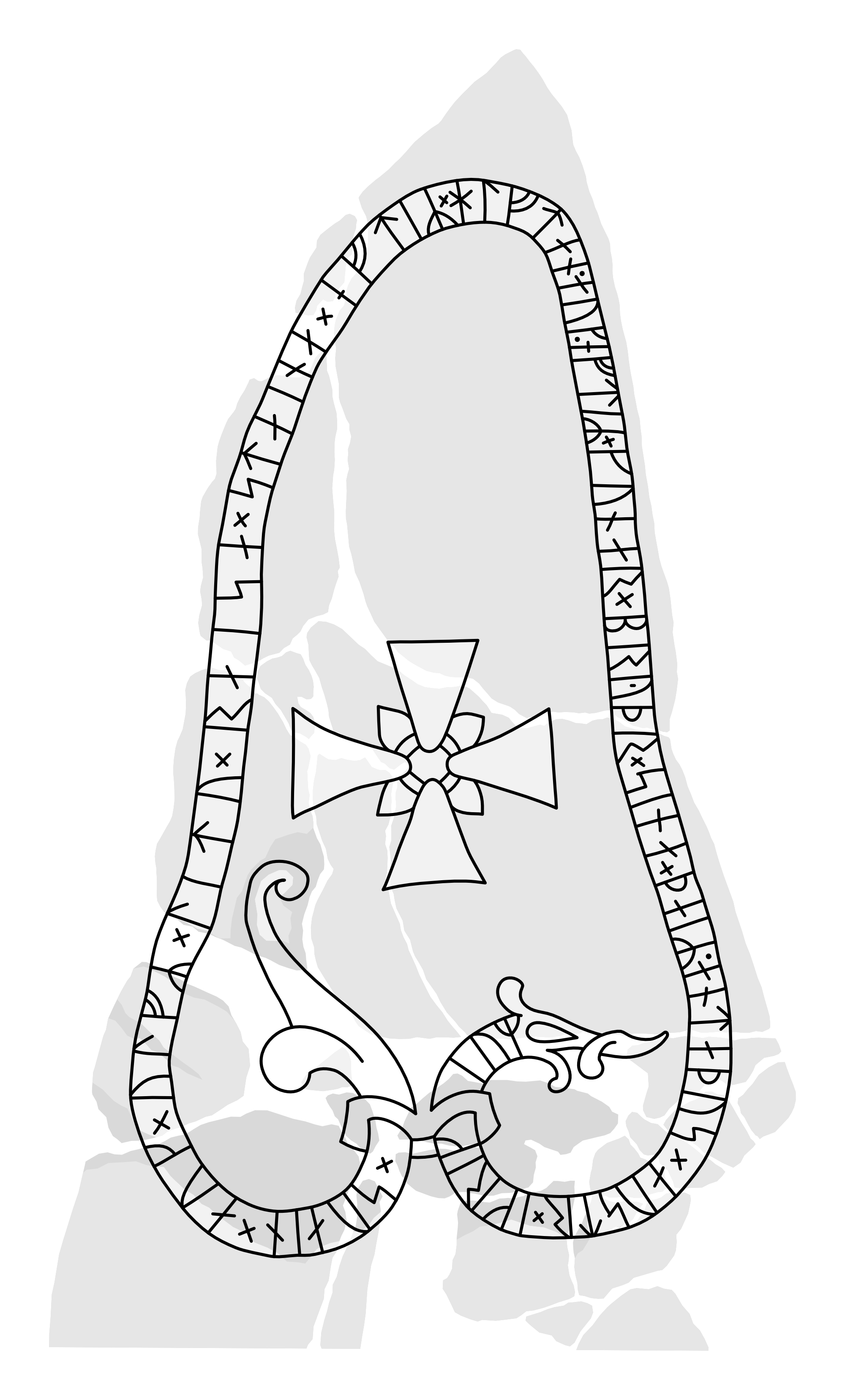 Runestone U 152. Illustration: Jonas Lau Markussen (CC BY).
