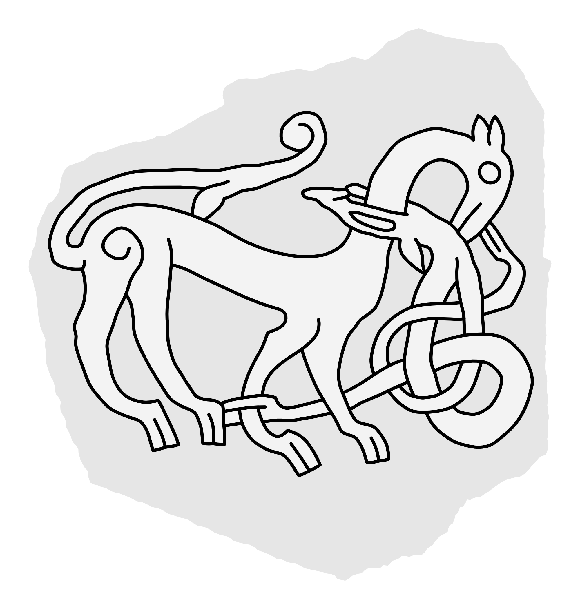 Runestone U 704. Illustration: Jonas Lau Markussen (CC BY).