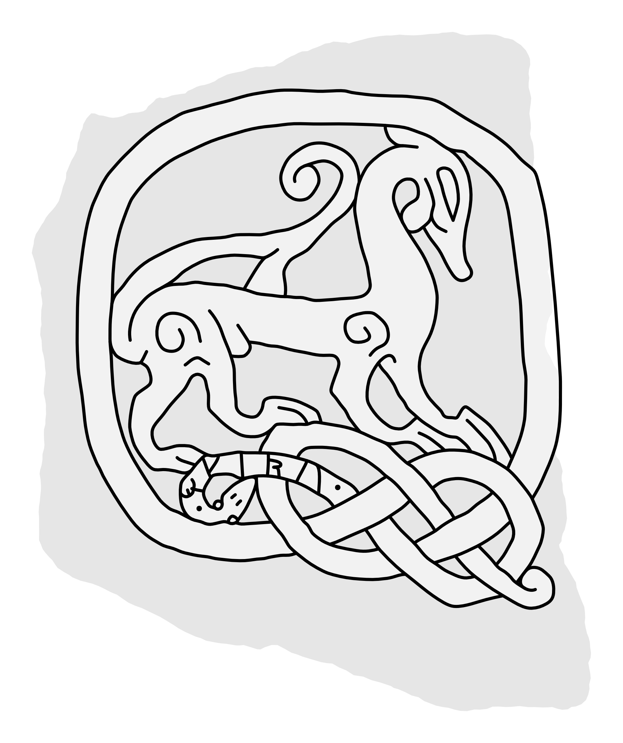 Runestone U 747. Illustration: Jonas Lau Markussen (CC BY).