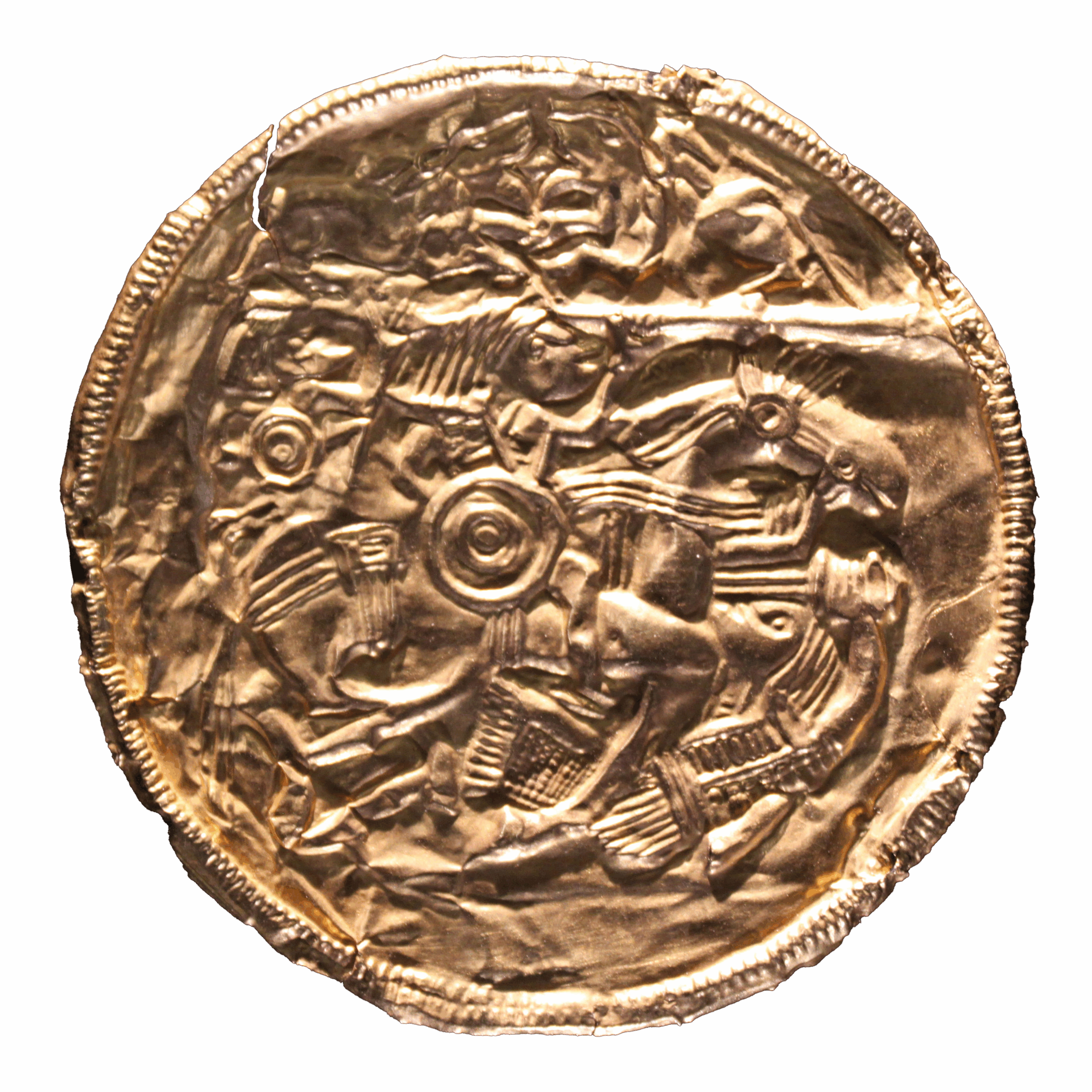 Bracteate. Pliezhausen, Reutlingen, Germany.. Landesmuseum Württemberg, Stuttgart. Photo: Anagoria, Wikimedia Commons (CC BY).