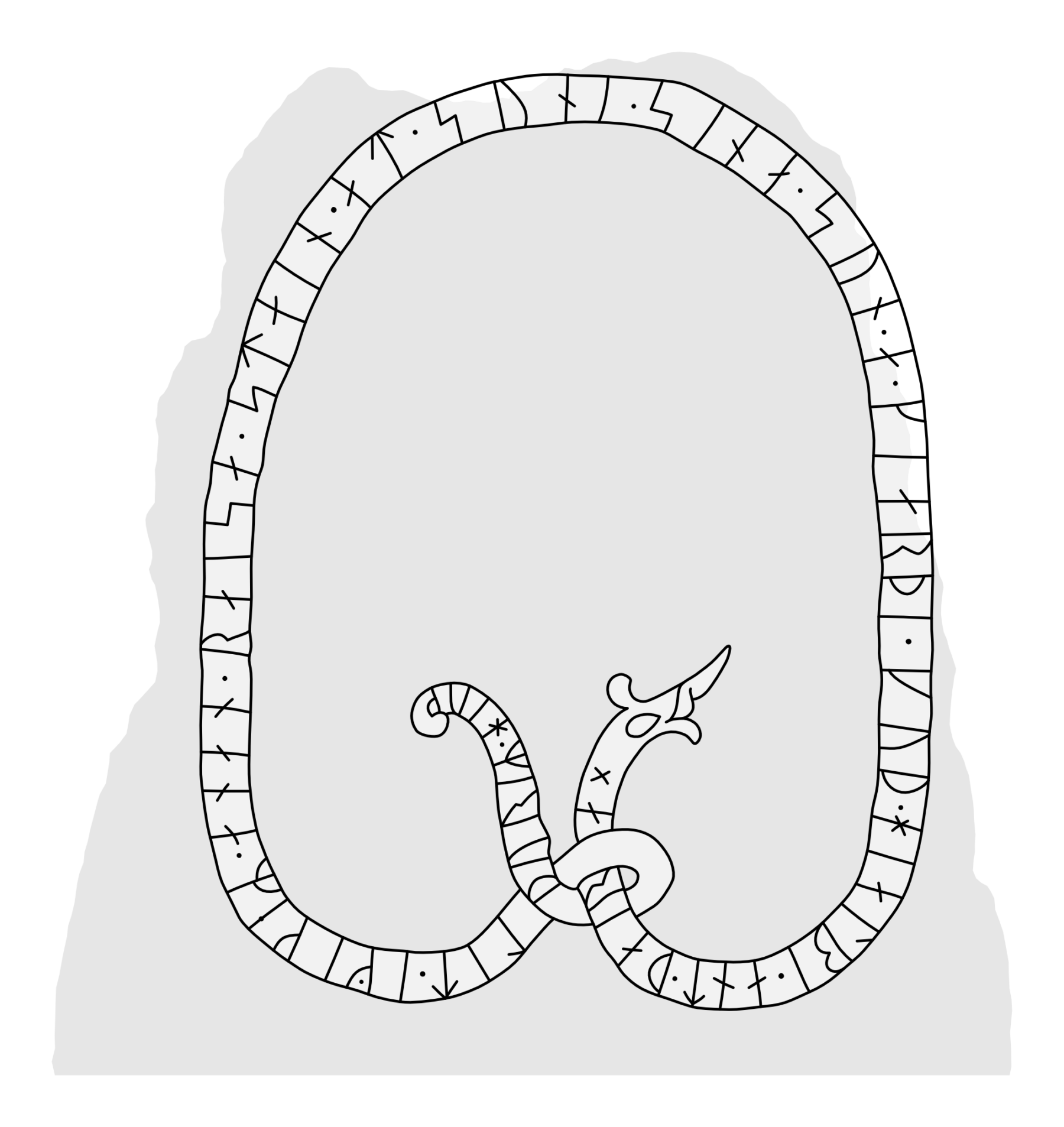 Runestone Sö 35 Illustration: Jonas Lau Markussen (CC BY).