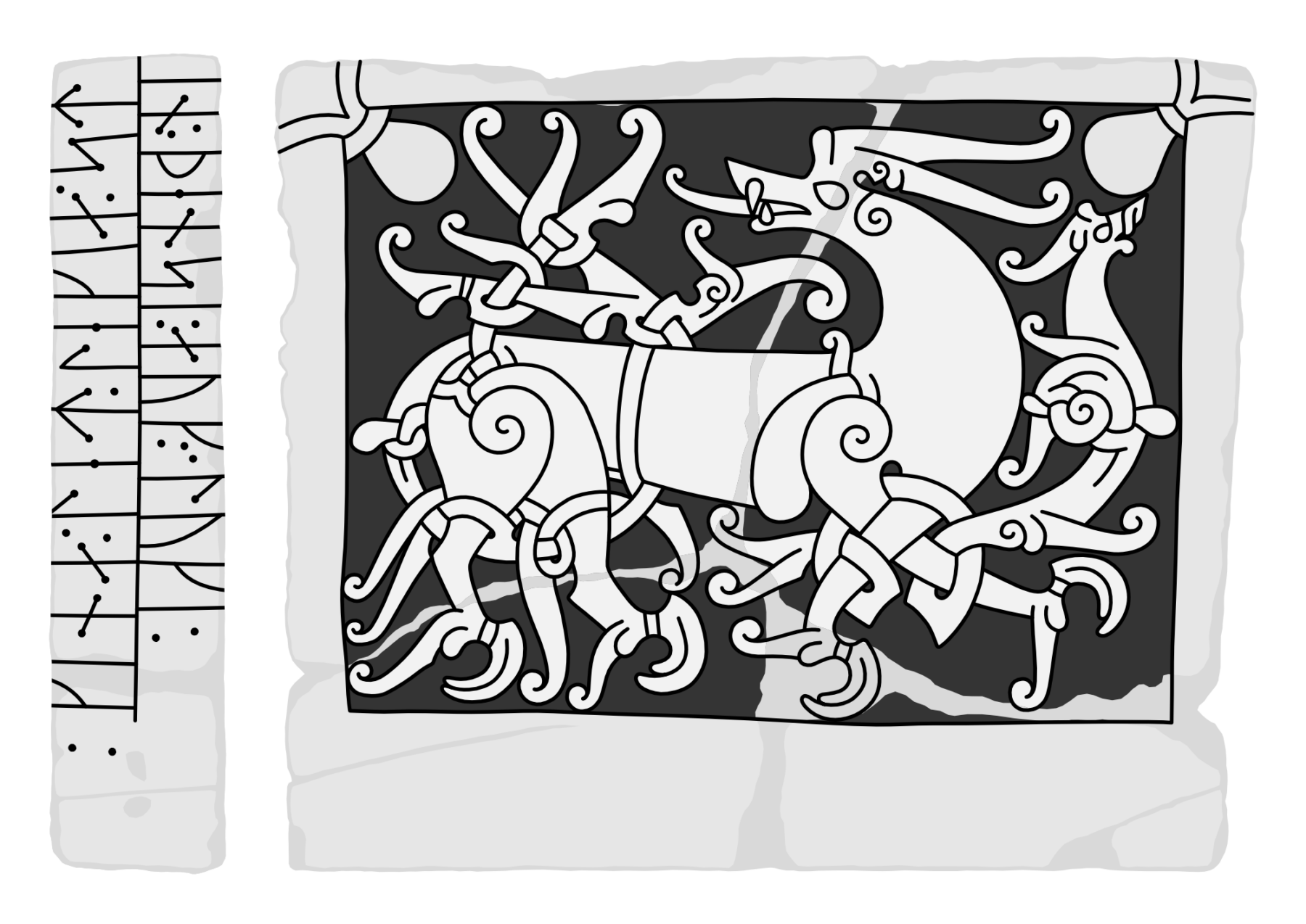 Runestone E 2. Illustration: Jonas Lau Markussen (CC BY).