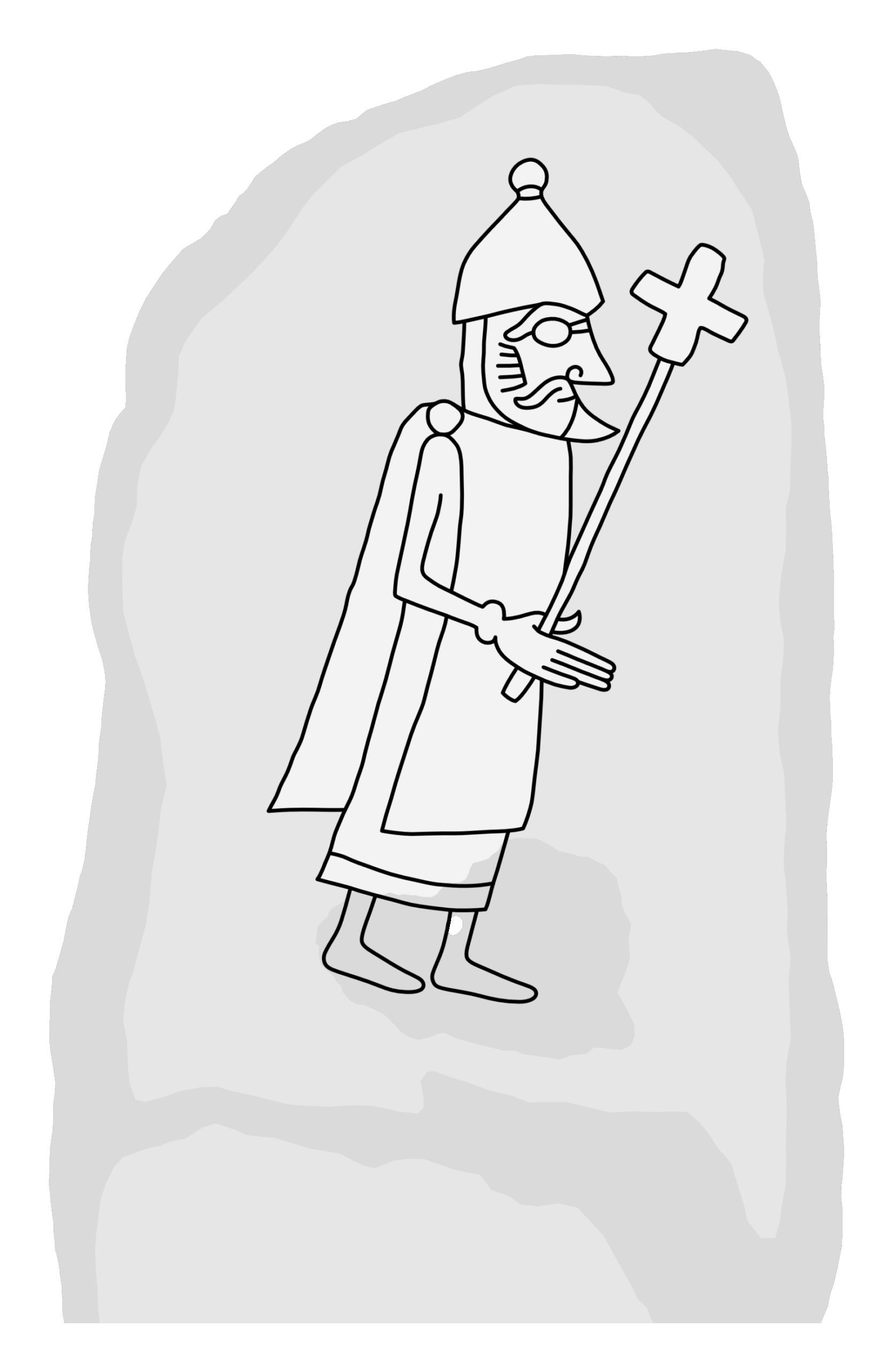 Runestone DR 290. Illustration: Jonas Lau Markussen (CC BY).