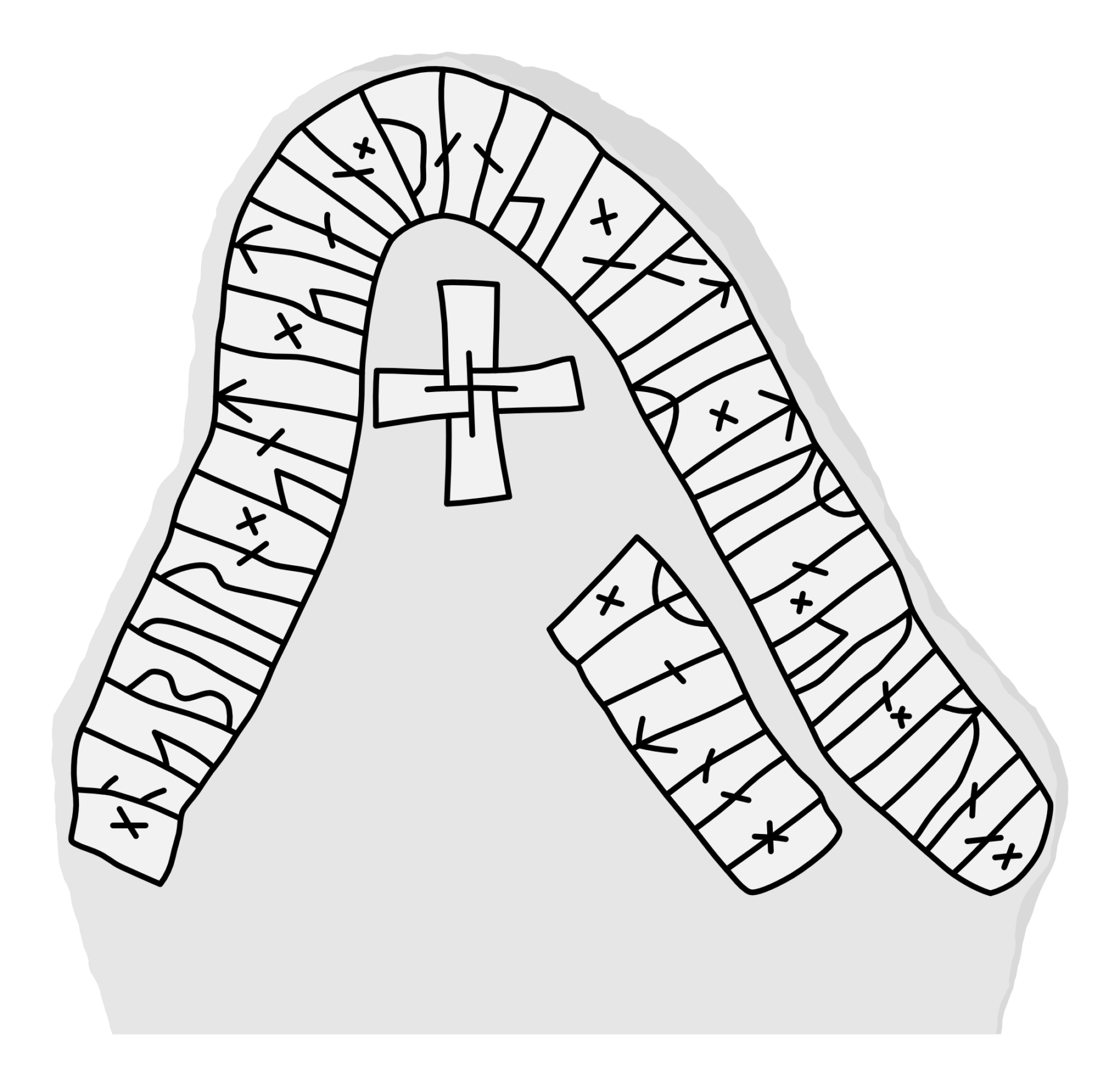 Runestone DR 283. Illustration: Jonas Lau Markussen (CC BY).