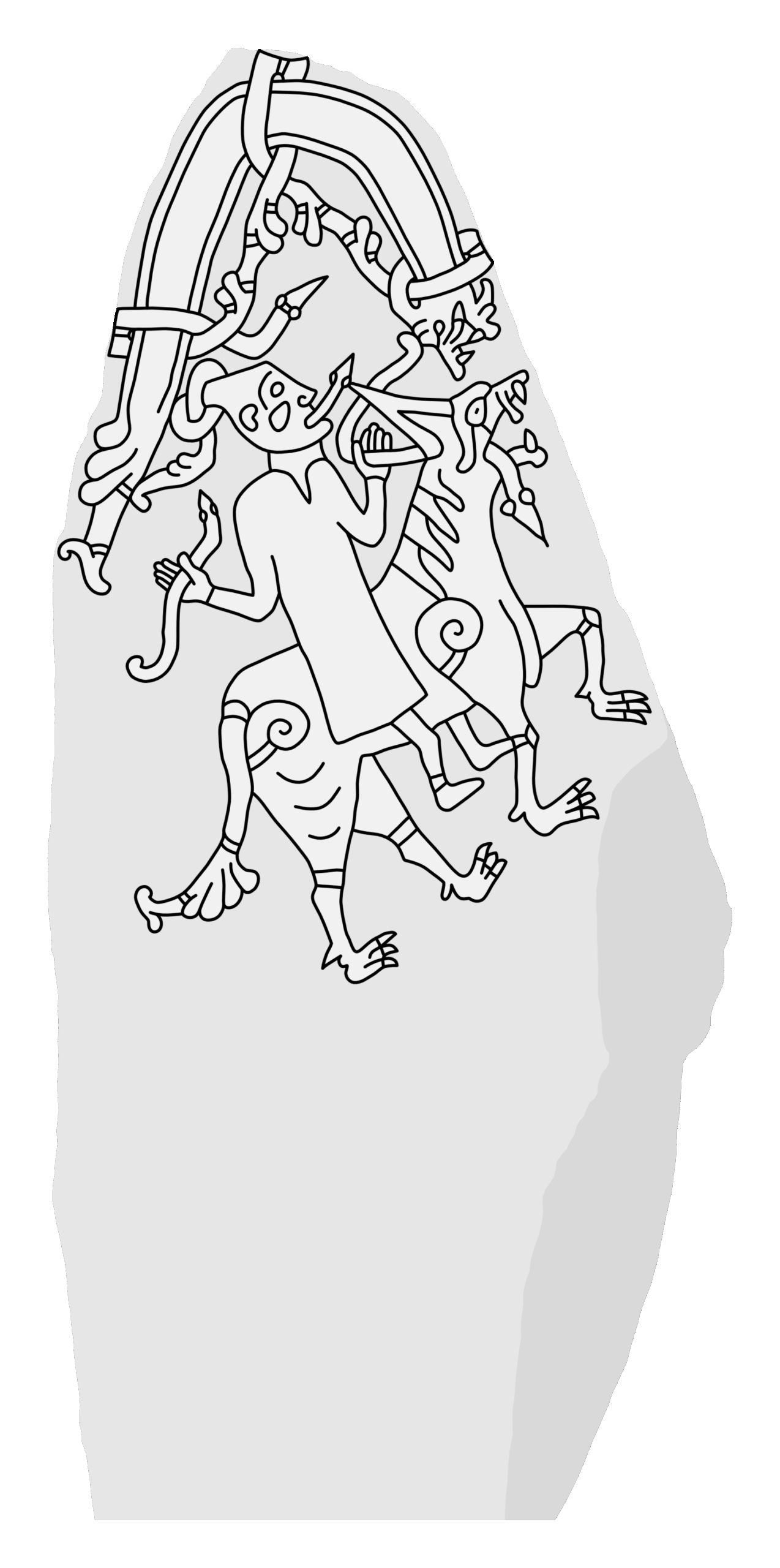 Runestone DR 284. Illustration: Jonas Lau Markussen (CC BY).