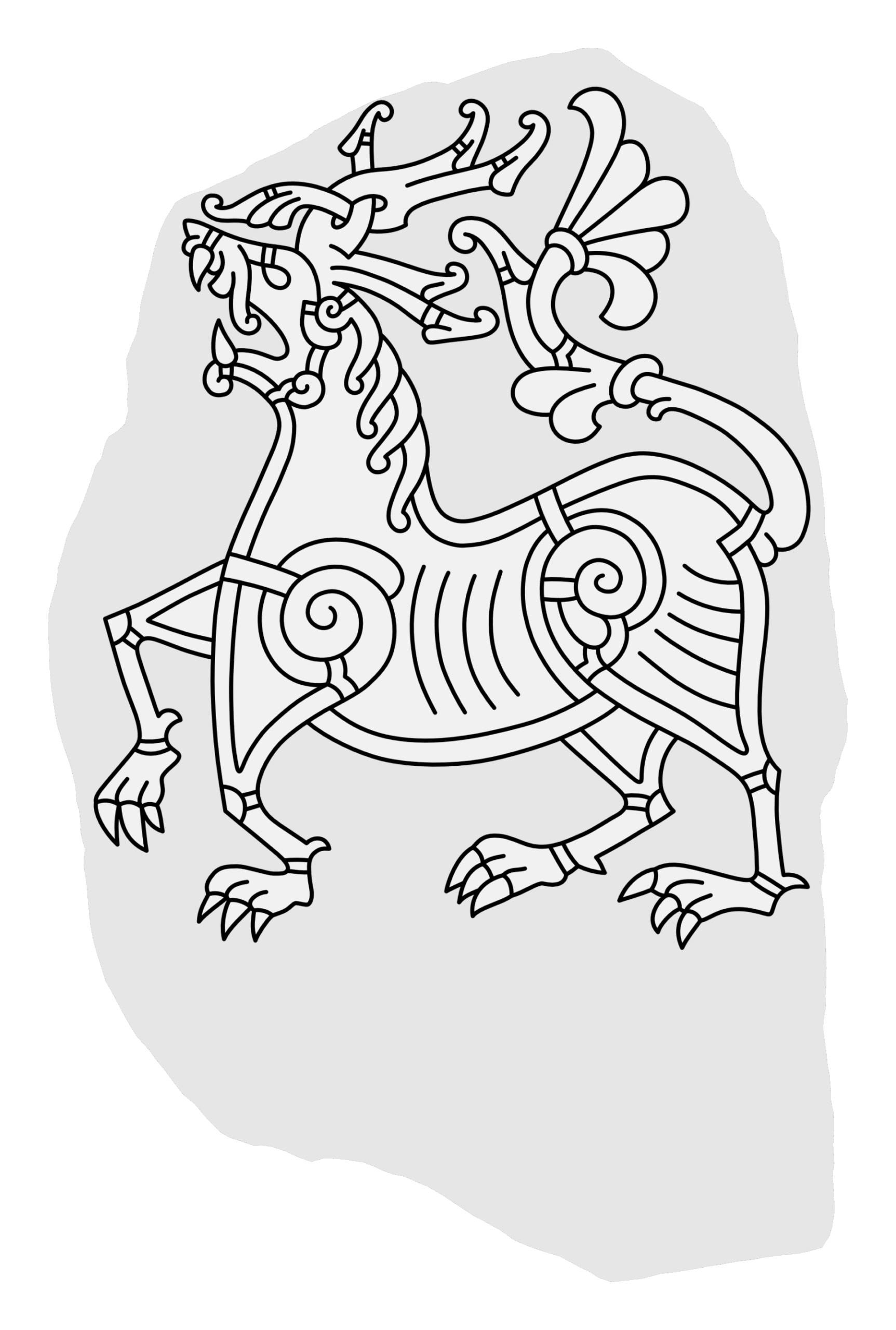 Runestone DR 285. Illustration: Jonas Lau Markussen (CC BY).