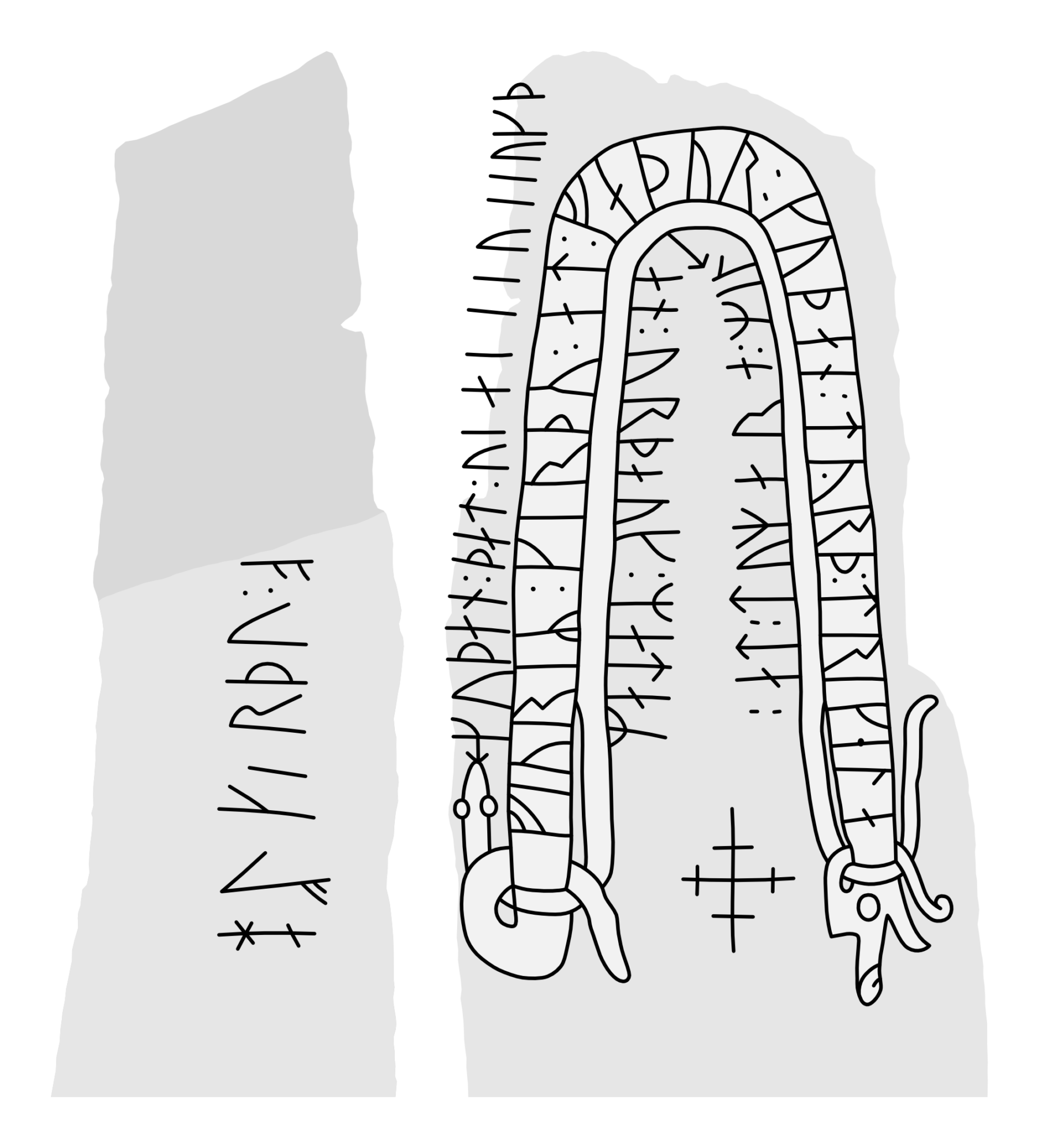 Runestone Sö 130. Illustration: Jonas Lau Markussen (CC BY).