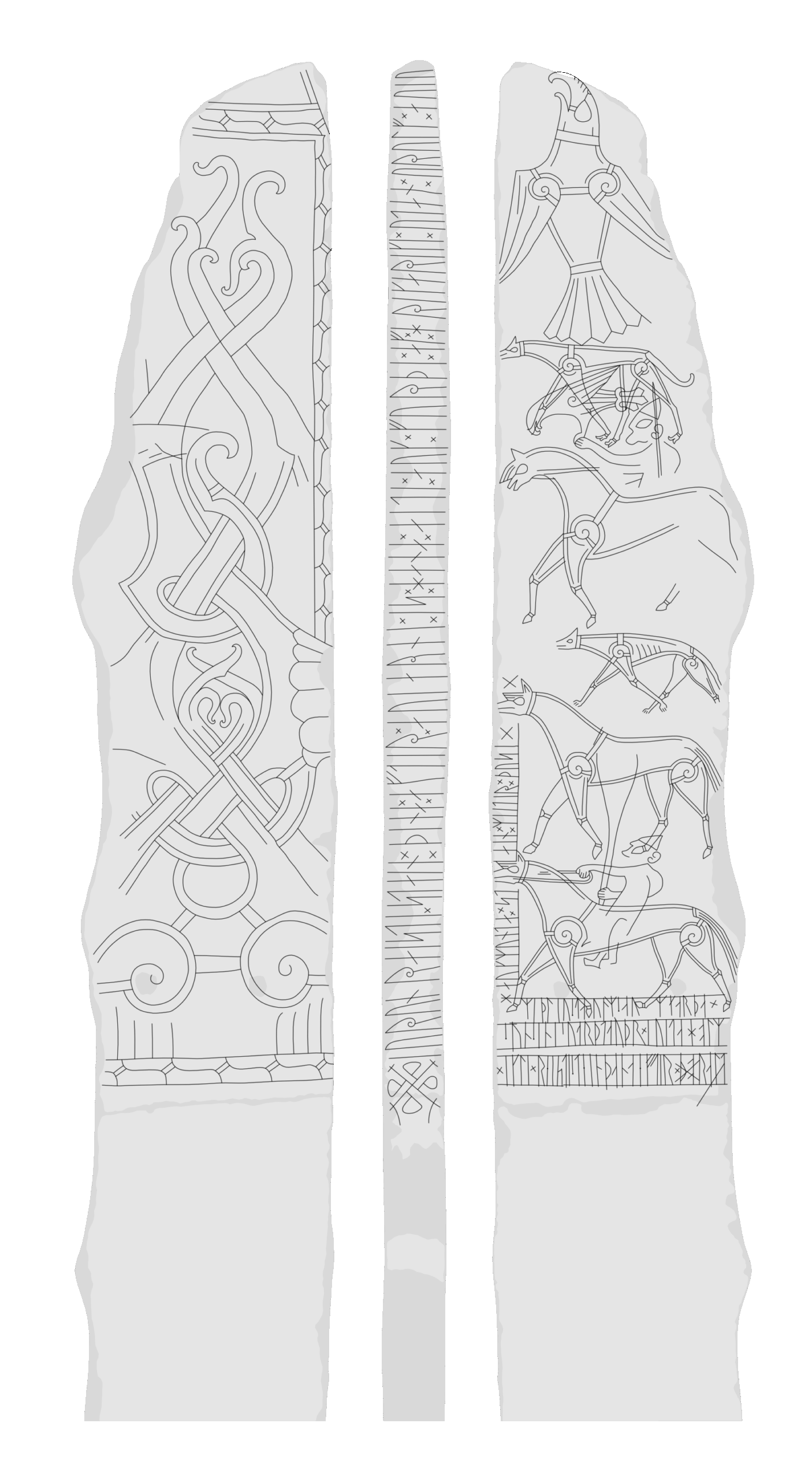 The Alstad Stone, N 61 and N 62. Illustration: Jonas Lau Markussen (CC BY).