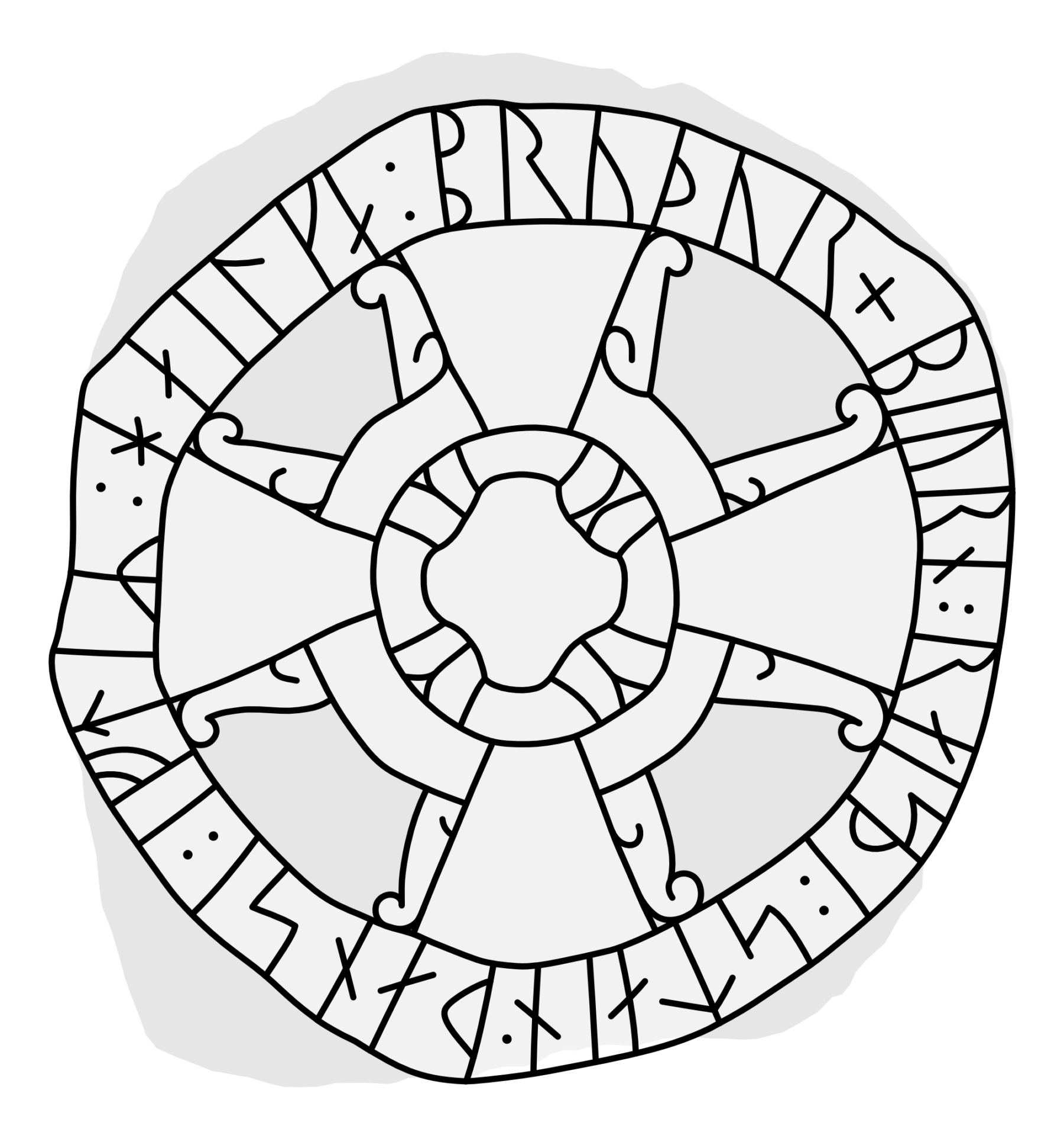 Runestone Sö 129. Illustration: Jonas Lau Markussen (CC BY).
