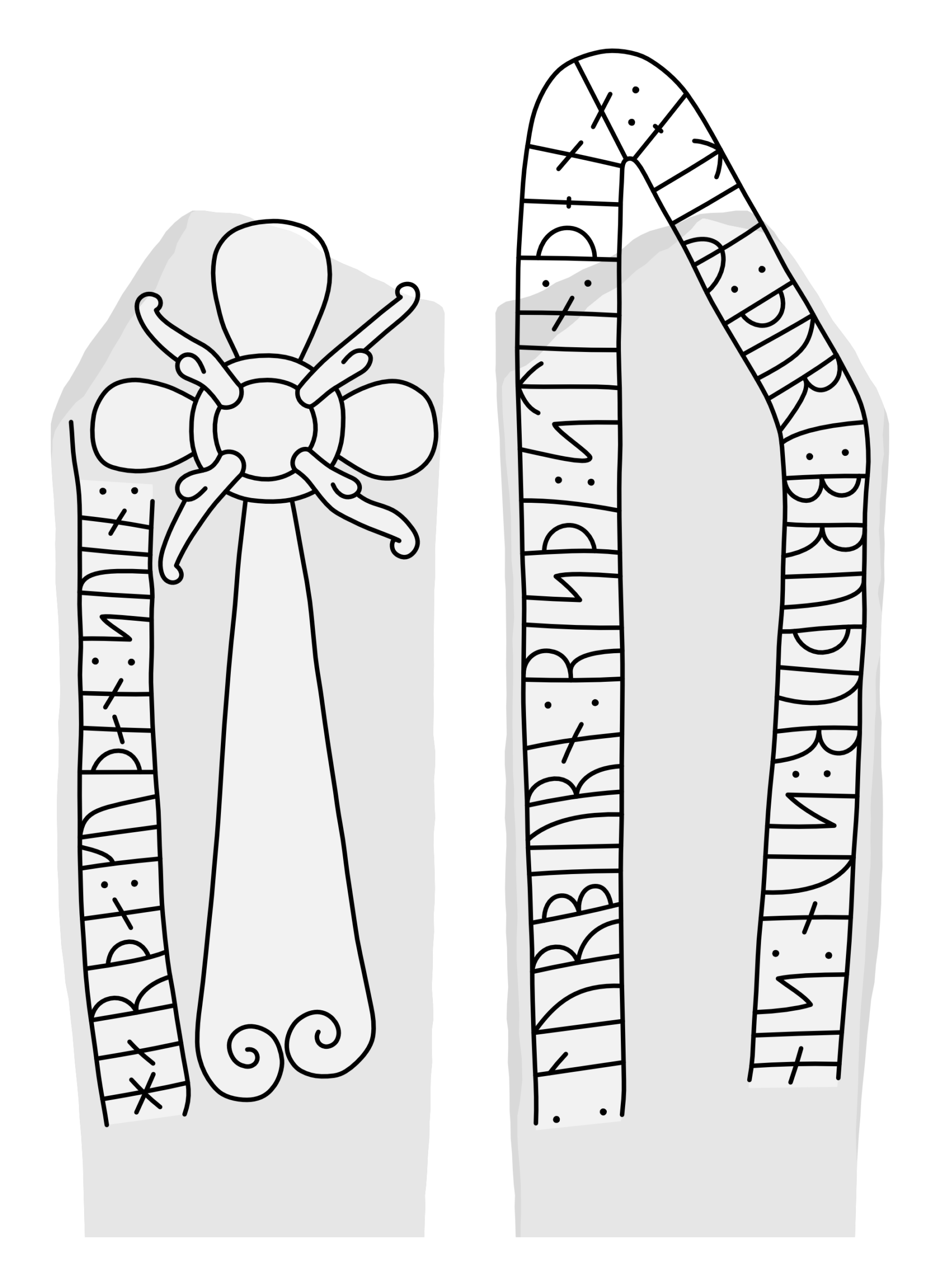 Runestone Vg 156. Illustration: Jonas Lau Markussen (CC BY).