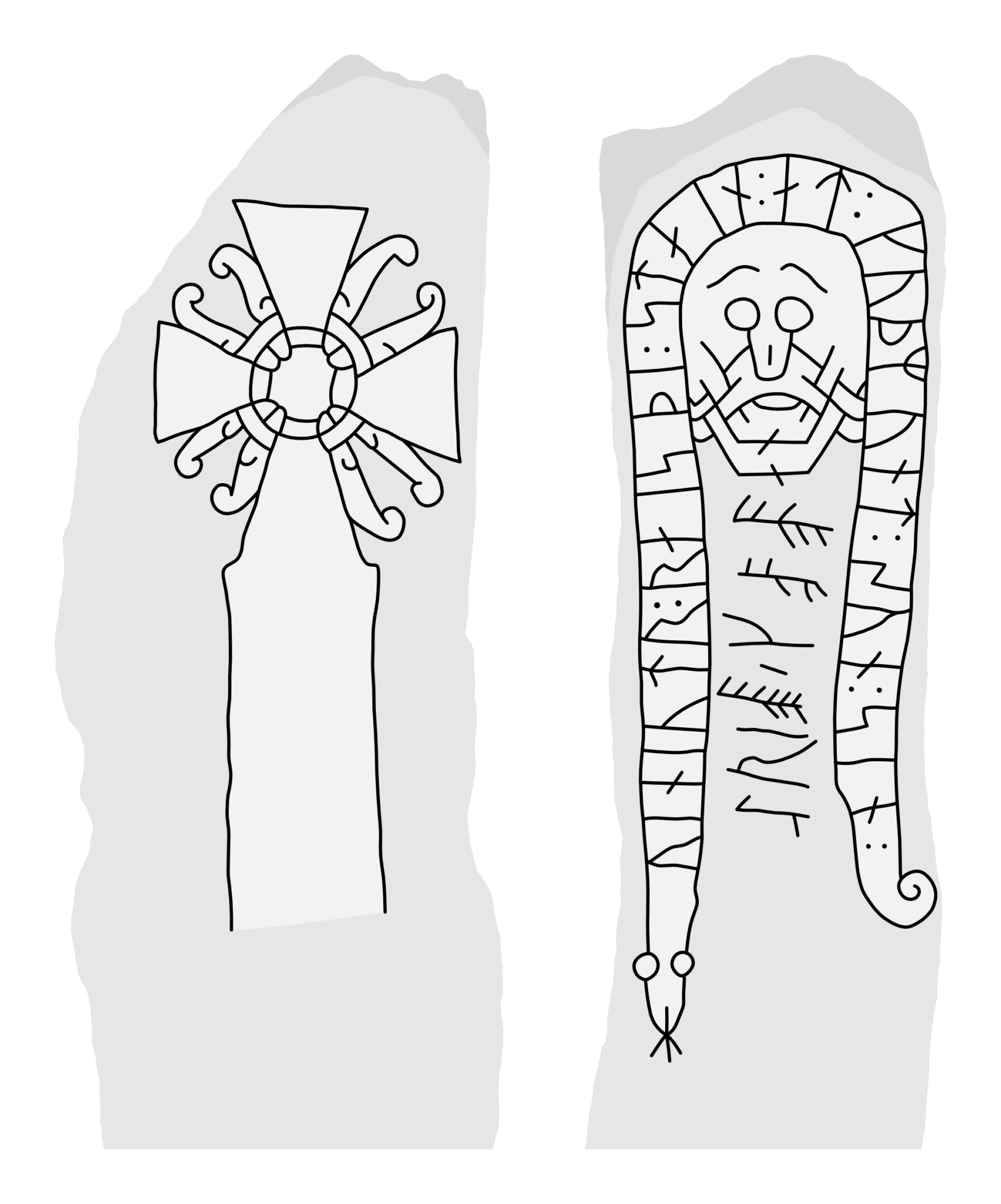 Runestone Sö 167. Illustration: Jonas Lau Markussen (CC BY).