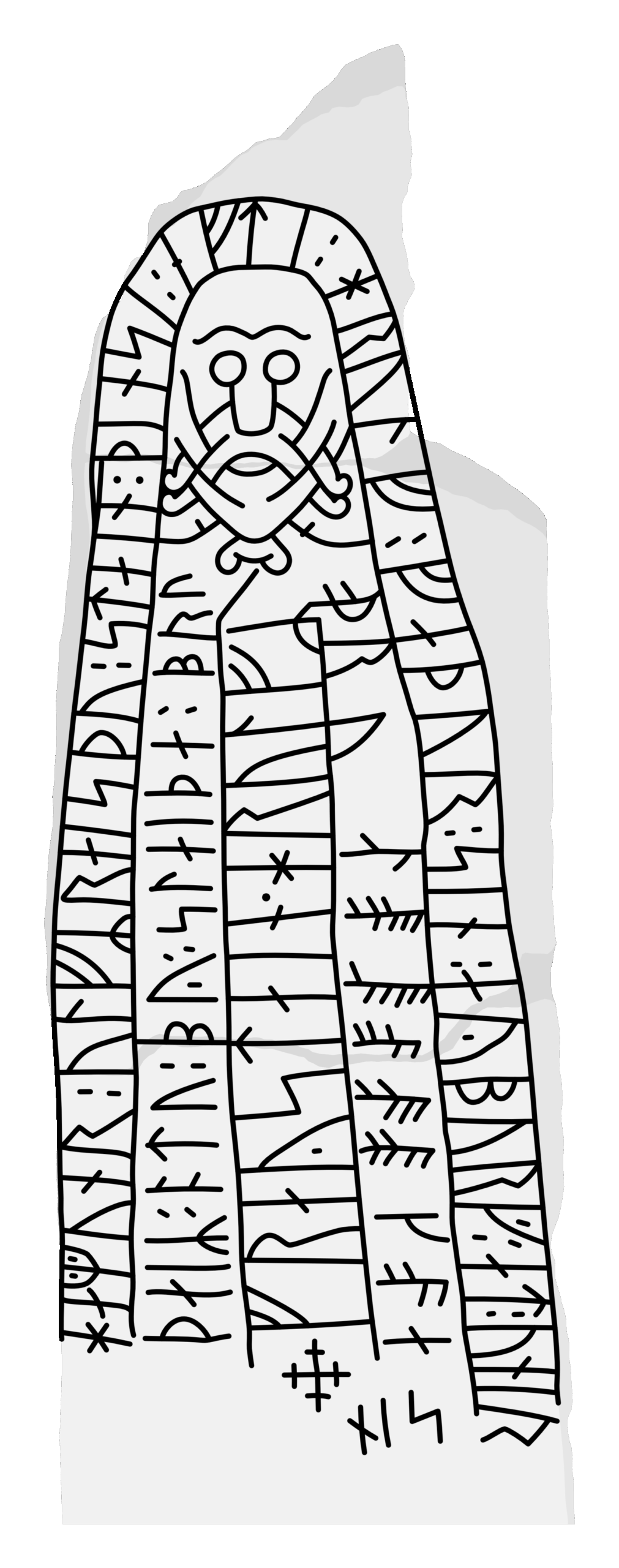 Runestone Sö 367. Illustration: Jonas Lau Markussen (CC BY).