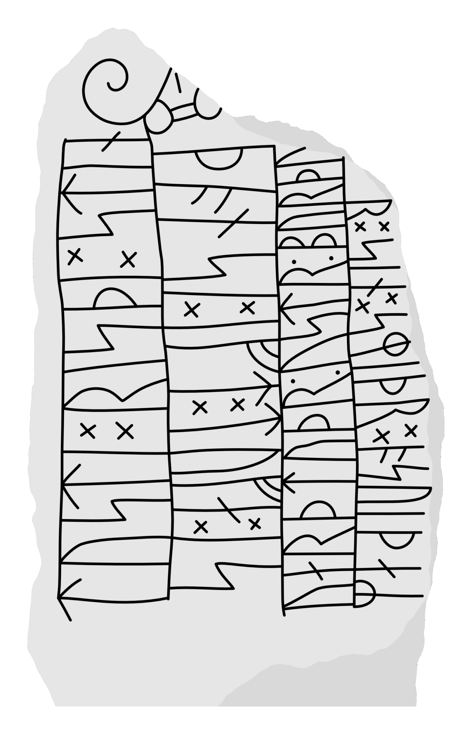 Runestone DR 108. Illustration: Jonas Lau Markussen (CC BY).