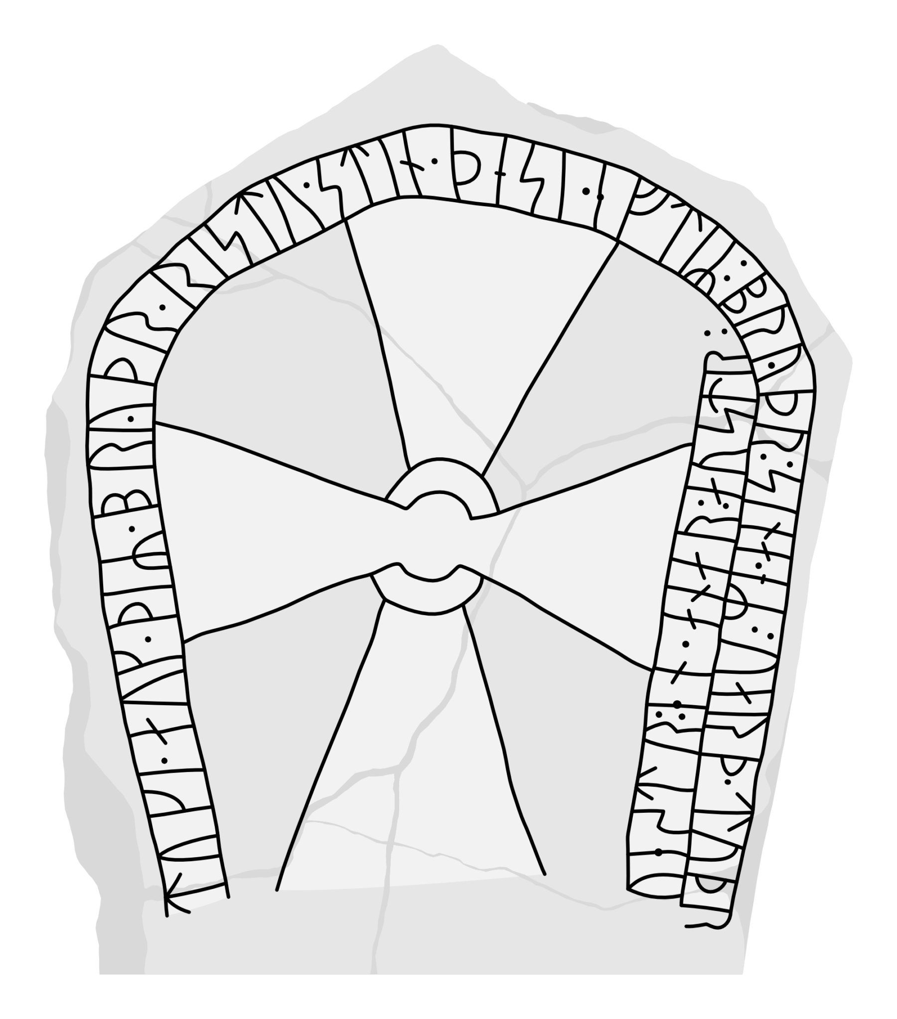 Runestone Vg 197. Illustration: Jonas Lau Markussen (CC BY).