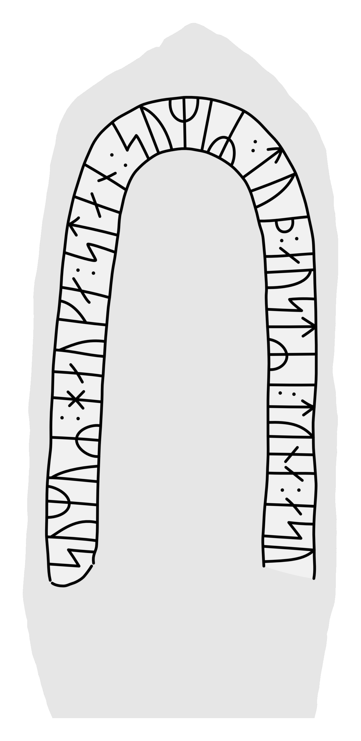 Runestone Sö 121. Illustration: Jonas Lau Markussen (CC BY).