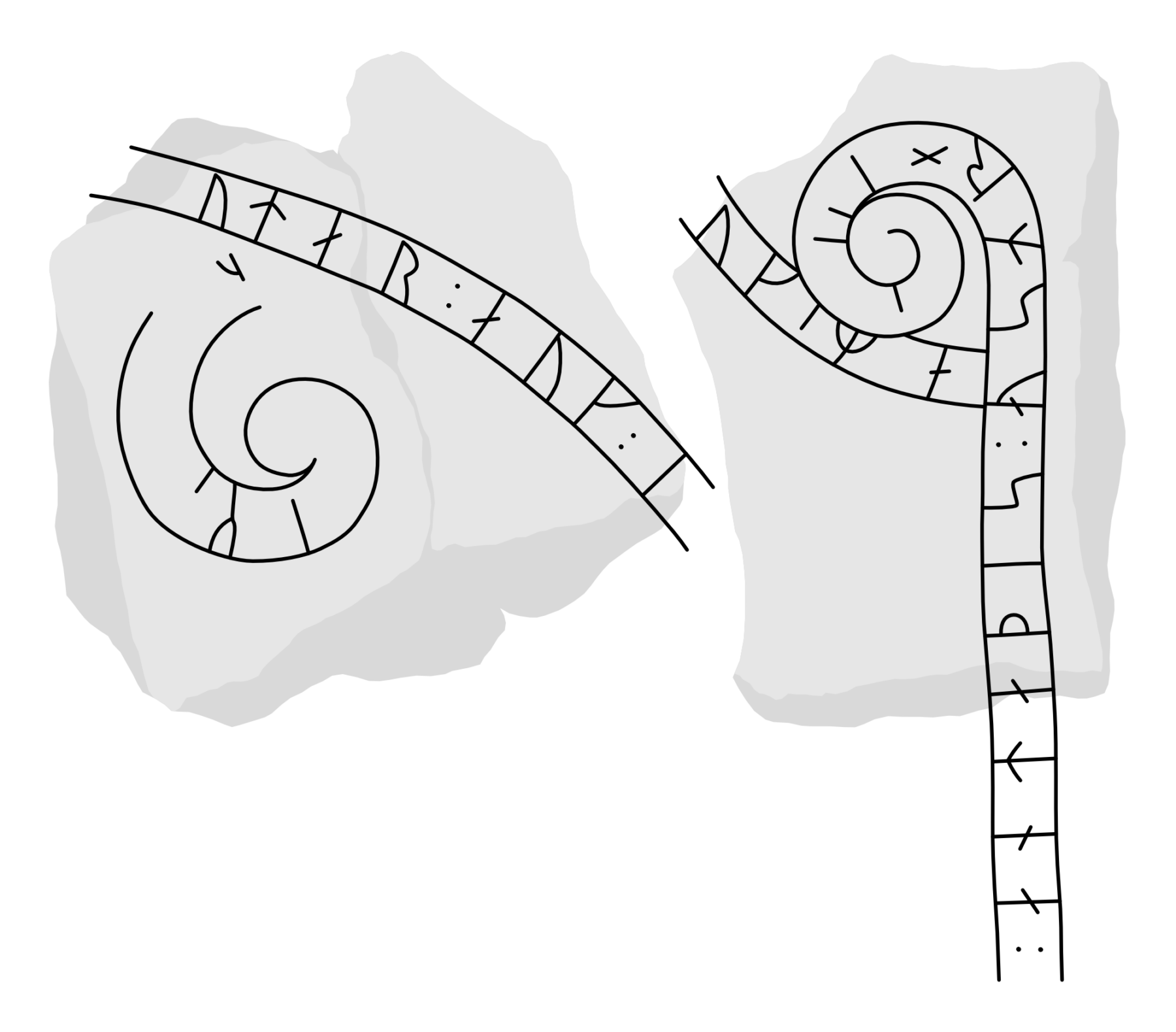 Runestone Sö 216. Illustration: Jonas Lau Markussen (CC BY).