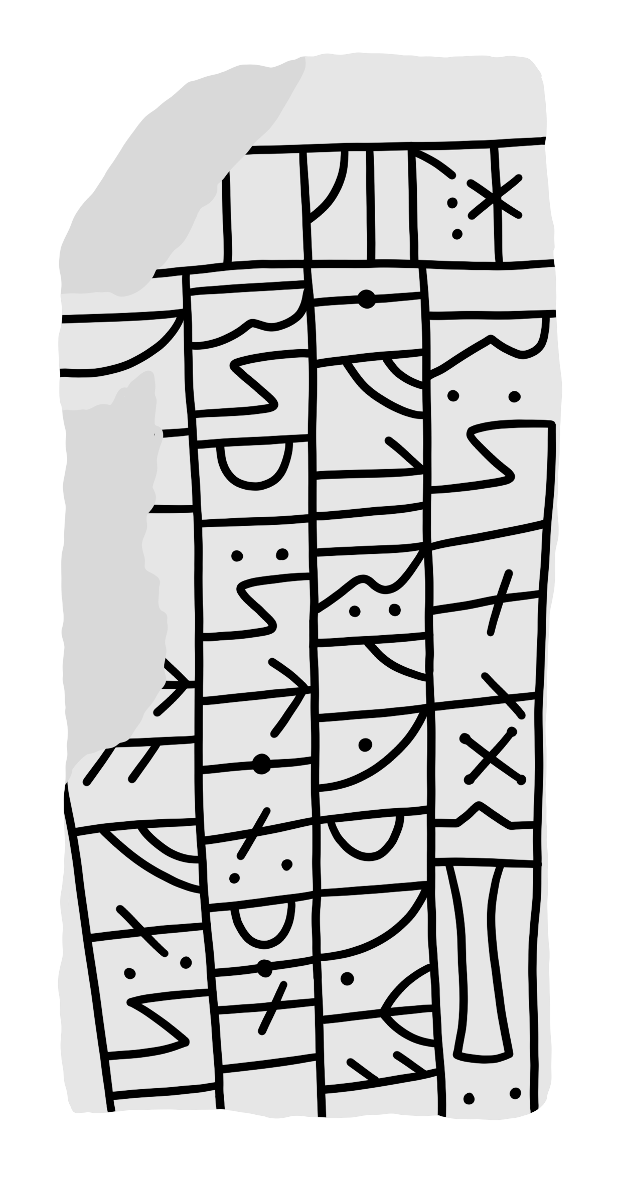 Runestone. Hanning, Jylland, Denmark. DR 48. Illustration: Jonas Lau Markussen (CC BY).