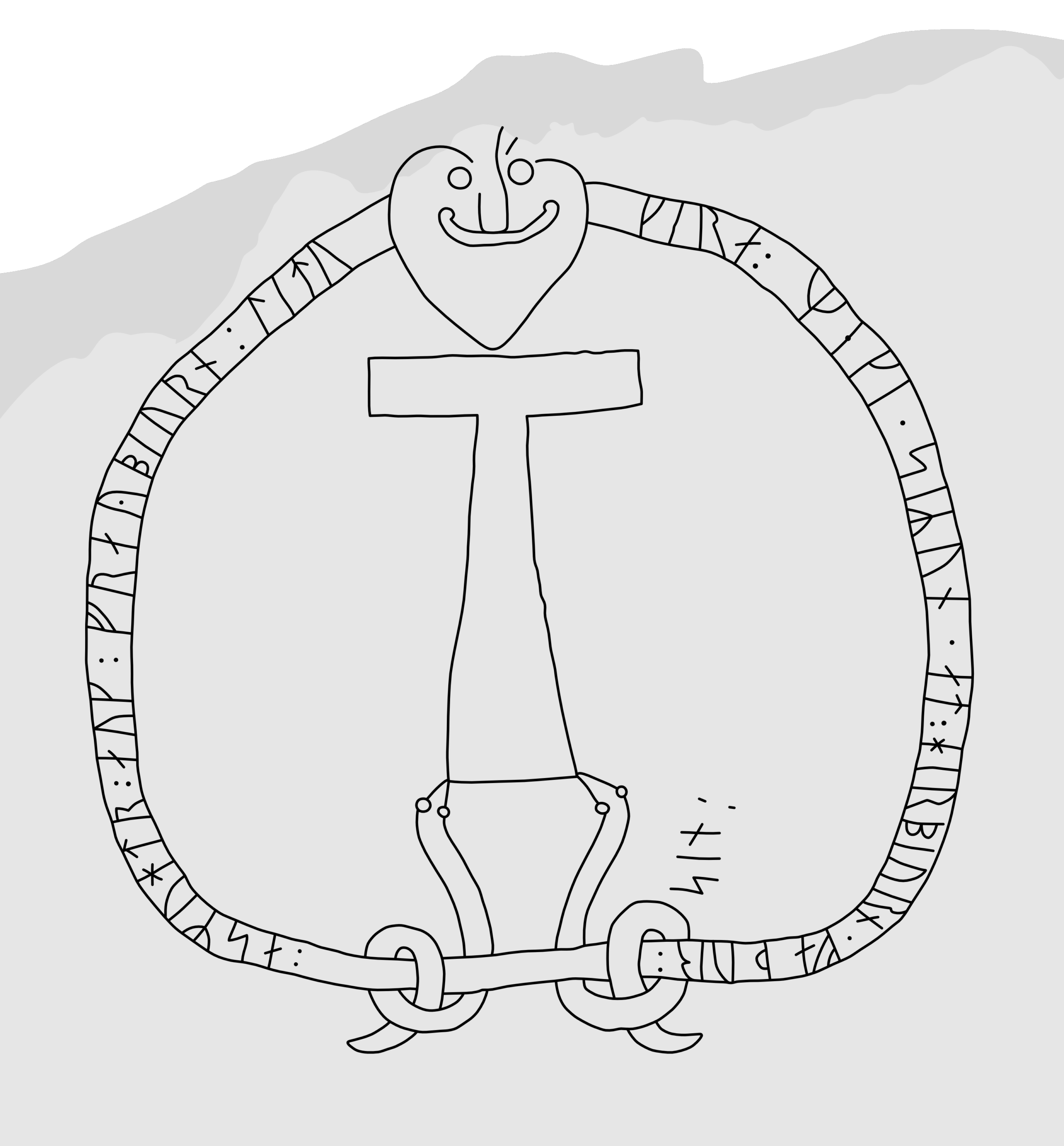 Runestone. Åby, Södermanland, Sweden. Sö 86. Illustration: Jonas Lau Markussen (CC BY).