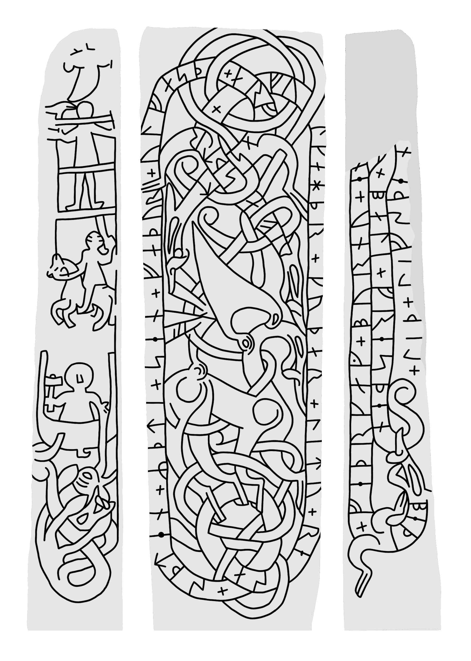Runestone. Altuna, Uppland, Sweden. U 1161. Illustration: Jonas Lau Markussen (CC BY).