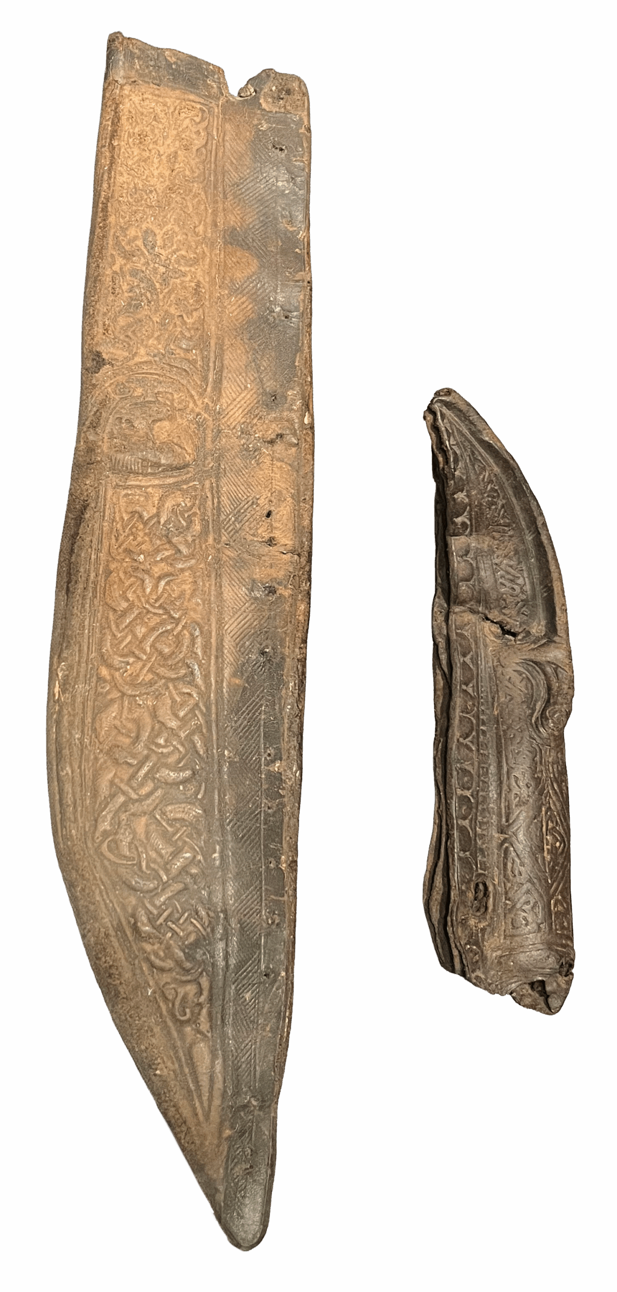 Leather Knife Sheaths. Parliament Street, York, Yorkshire, England. Yorkshire Museum, York, 1976.11.47;.73. Photo: Jonas Lau Markussen (CC BY).